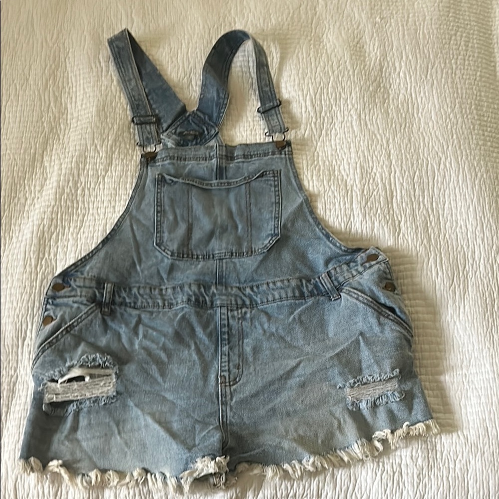 Wild Fable Light Blue Jean Shorts Overalls